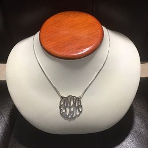 Sterling 925 Monogram "PDA" Necklace w/ Box Chain